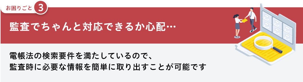 監査でちゃんと対応できるか心配…