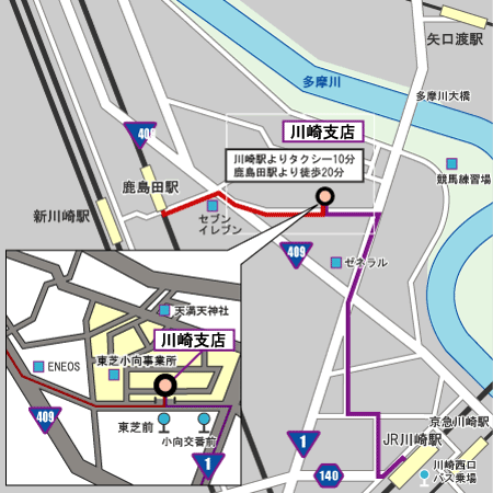 川崎支店地図