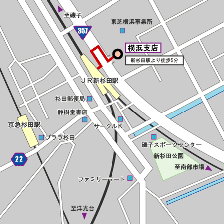 横浜支店地図